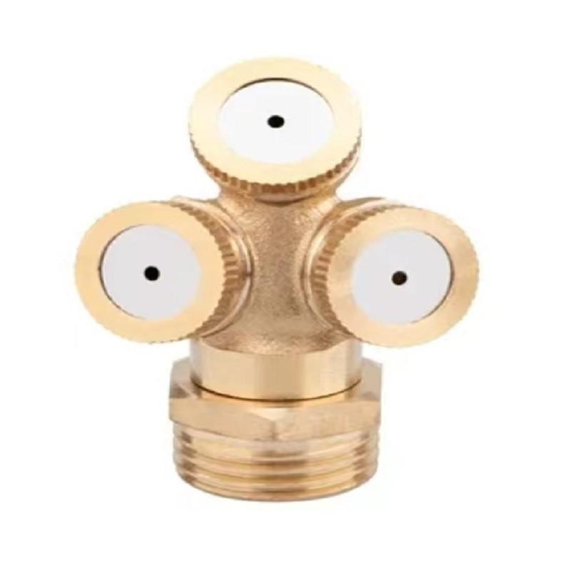Copper Agricultural Sprayer Nozzle for Garden Seedling, Dust Removal, Cooling, and Pesticide Application with Single/Double Spray Option