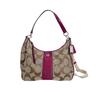 Coach Signature Shoulder Bag Canvas Brown Women F21873 Used