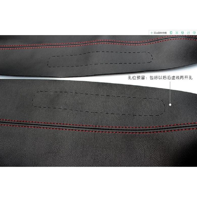 For Peugeot 308 (2009-14)Microfiber Leather Car Door Armrest Panel Protective Cover car accessories interior with Mount Fittings