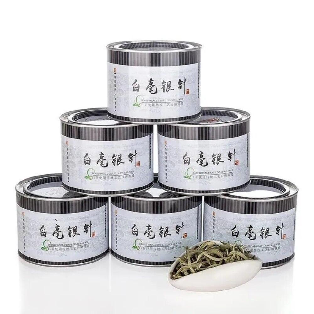 50g Natural Premium Silver Needle White Tea Herbal Energy Tea for Men Women Gift Pack