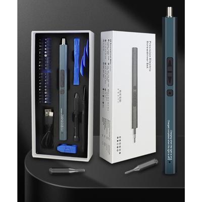 Mini Elektrikli Tornavida, 12'si 1 Arada Hassas Tornavida Seti, 10 Uçlu, USB Şarj Edilebilir, Kaymaz Saplı