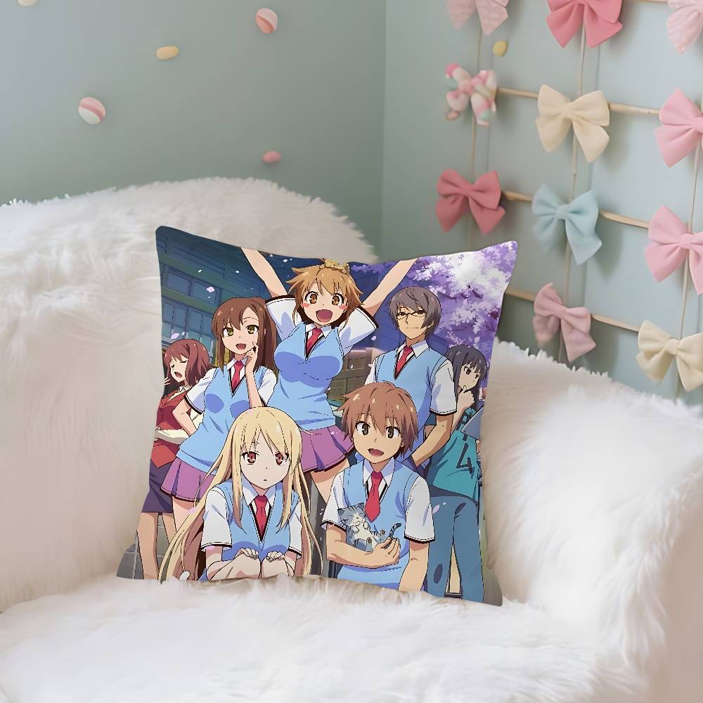 The Pet Girl Of Sakurasou Pillow Case Throw Pillow Cover Nordic Vintage Style Cushion Covers Home Living Room Sofa Couch Seat