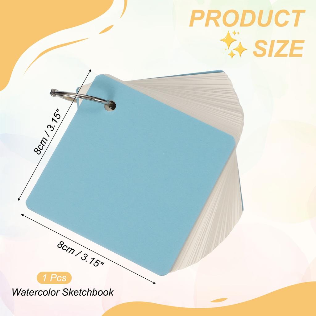 1/2Pcs Loose Leaf Hardcover Pocket Watercolor Sketchbook 230GSM Blank Travel Journal Sketch Book for Writing Drawing Painting