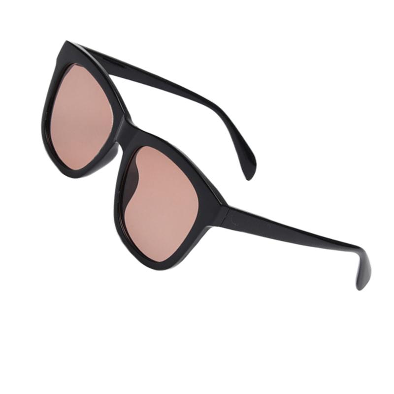 Oversized Frame Sunglasses Black Orange Lens Vintage Rectangular Sunglasses for Women Men