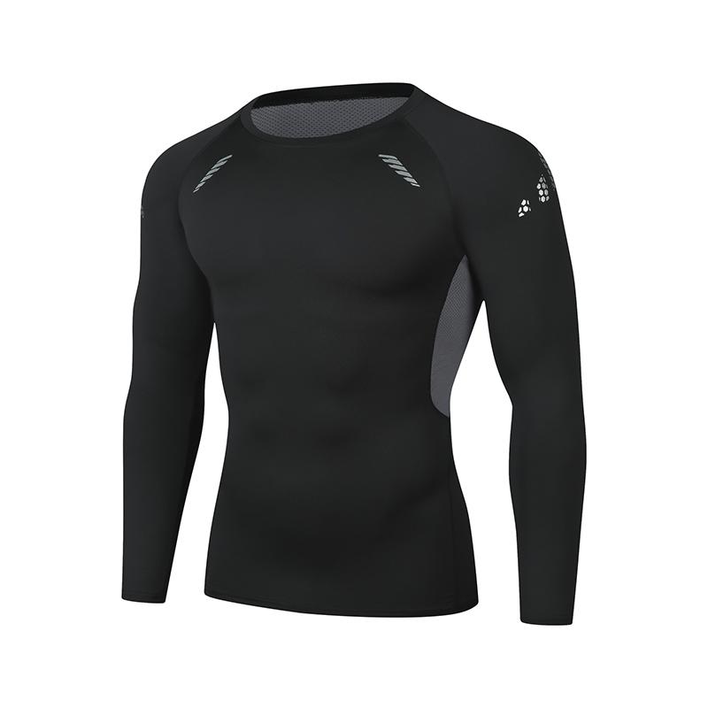 Men's T-shirt Men's Running Sports T-shirt Men's Fitness Top T-shirt Quick Drying Tight Training Gym Sports Running Shirt Jersey