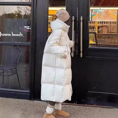 Big Quilt Thickened Autumn and Winter New Loose Down Cotton Clothes Women's Plus Long Knee Cotton Jacket