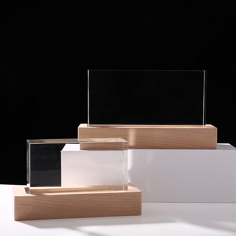 Crystal Commemorative Trophy with LED Base