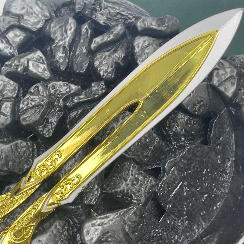 Olympus God Sword Replica - 20cm/7.87 inches, Zinc Alloy Metal, Non-Sharp, Rust-Proof, Game Themed Collectible Toy