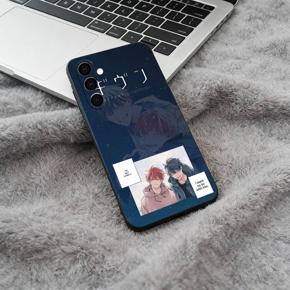 BL- Anime Ritsuka-Mafuyu Sato -Given Weiche Silikon-Handyhülle für Samsung Galaxy A73/A71/A72/A70/A53/A52/A51 - Schwarz