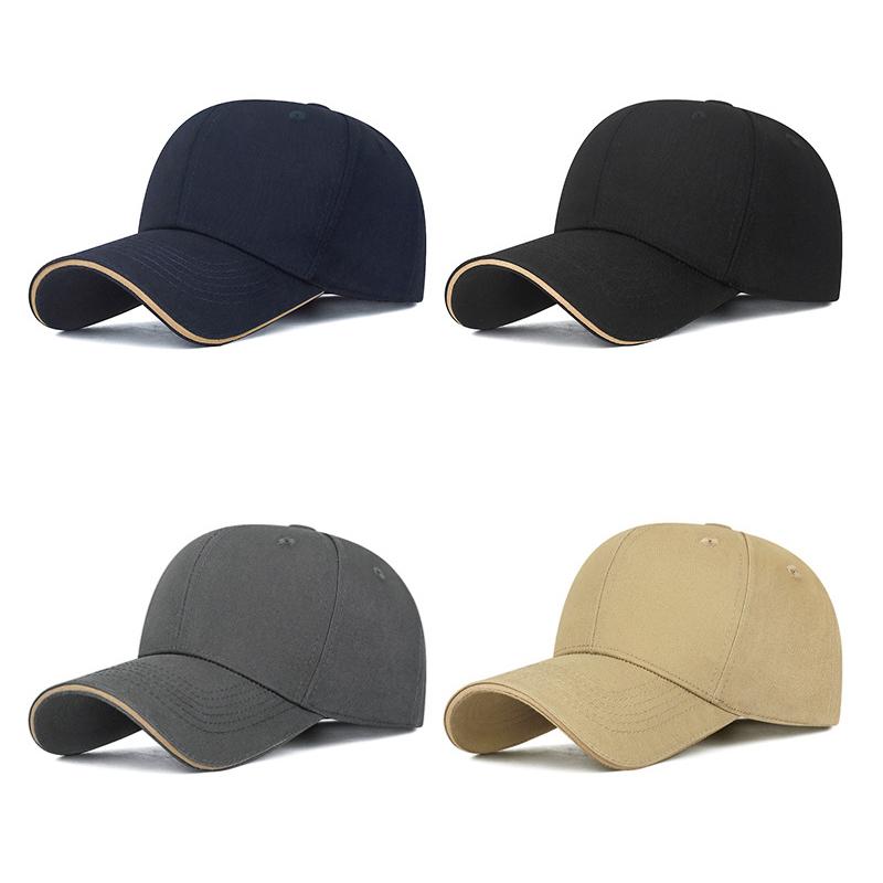 Four Seasons Men Women Solid Color Baseball Cap Curved Eaves Outdoor Sports Sunshade Cap