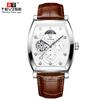 Fashion Top Brand Men's Mechanical Watch Tevise 8383c Business Waterproof Automatic Carved Hollow Window Moon Phase Zircon