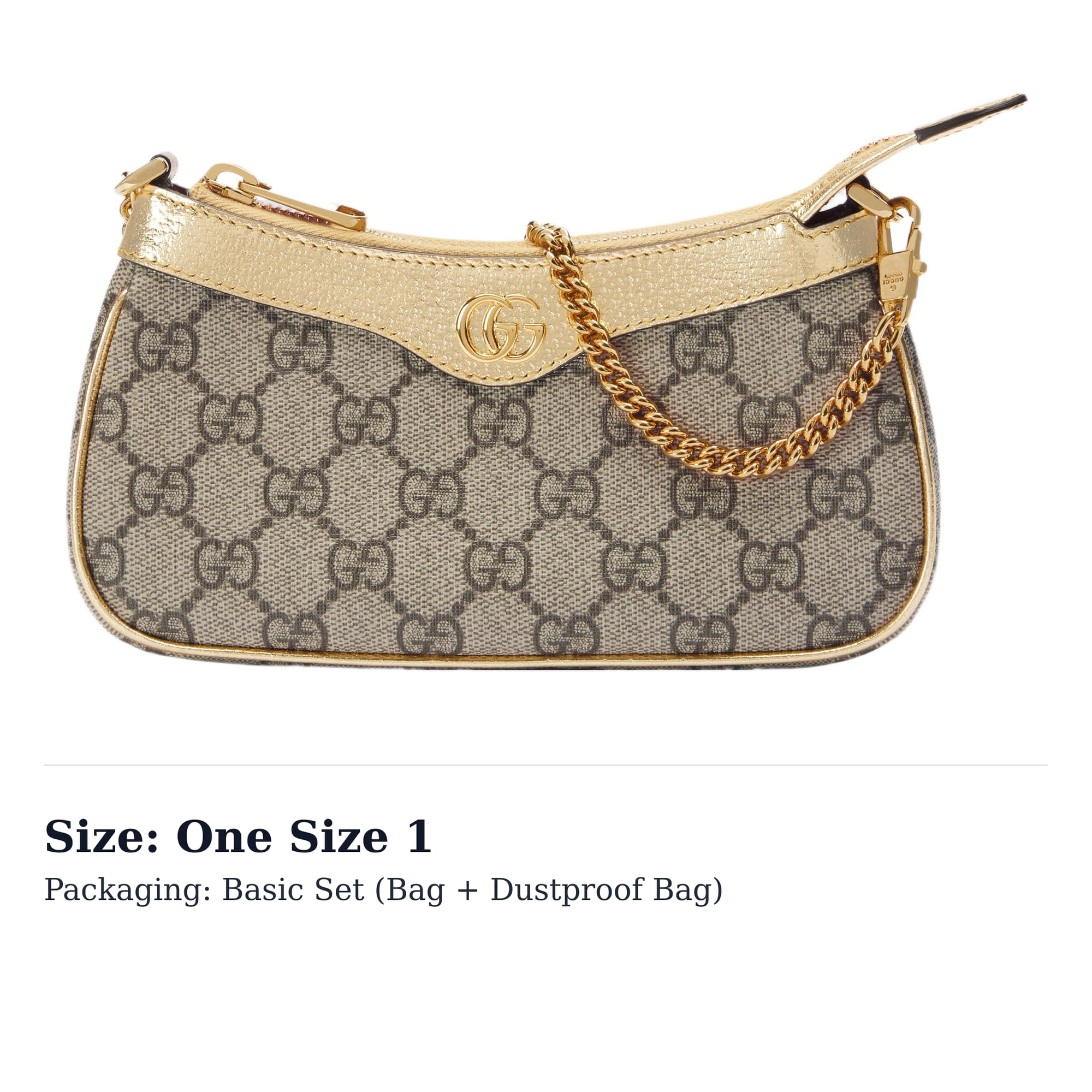 GUCCI Ophidia Canvas With Leather Finish
