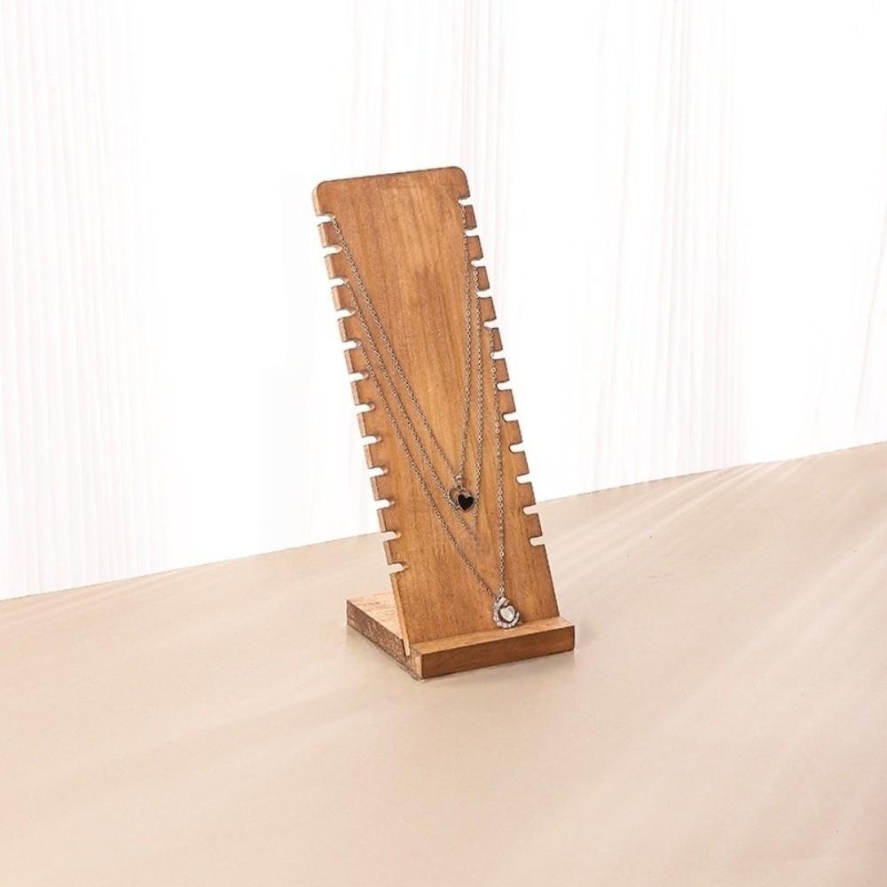 Wood Wooden Necklace Display Rack Hanging Necklace Jewelry Holder  Women