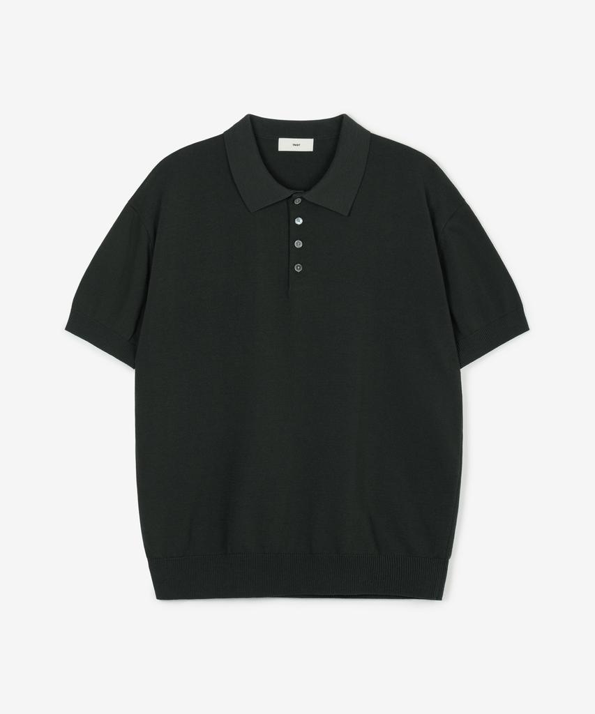 Tienjiti Hard Twist Washable Polo Knit (Grey) Tnsw6E201G2