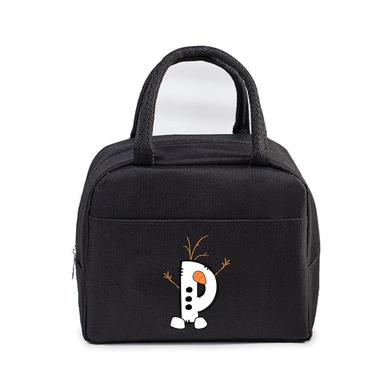 26 letter lunch box bag portable bento bag office worker student large lunch bag
