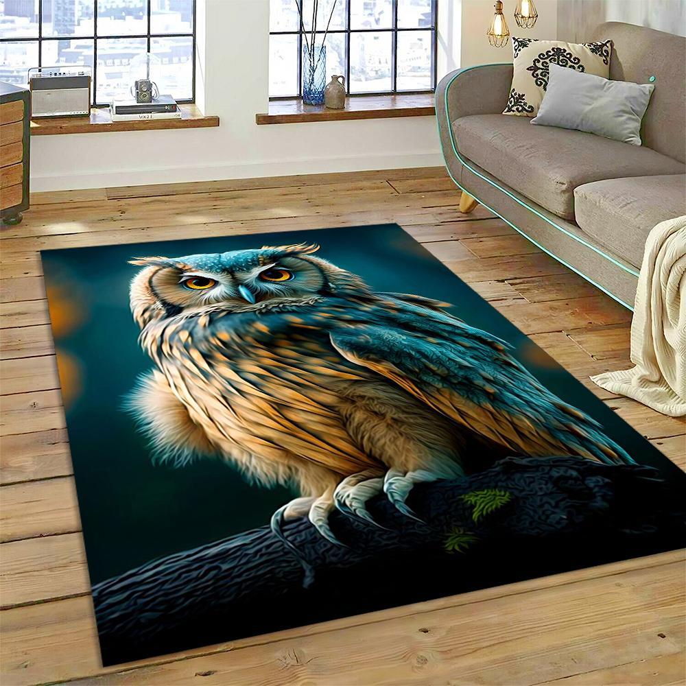 Owl Carpet Large Rug Cartoon Birds for Home Living Room Bedroom Sofa Doormat Decor Kids Play Area Rugs Carpet Non-slip Floor Mat