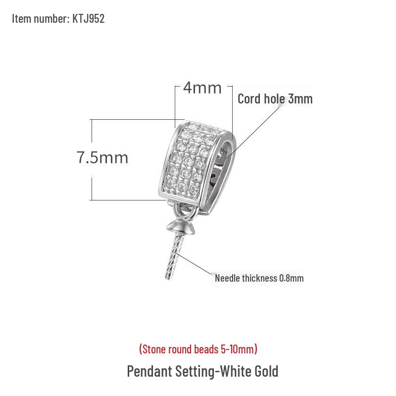 

18K Gold Plated S925 Sterling Silver Round Bead Pendant Clasp Necklace 925 Silver платиновий