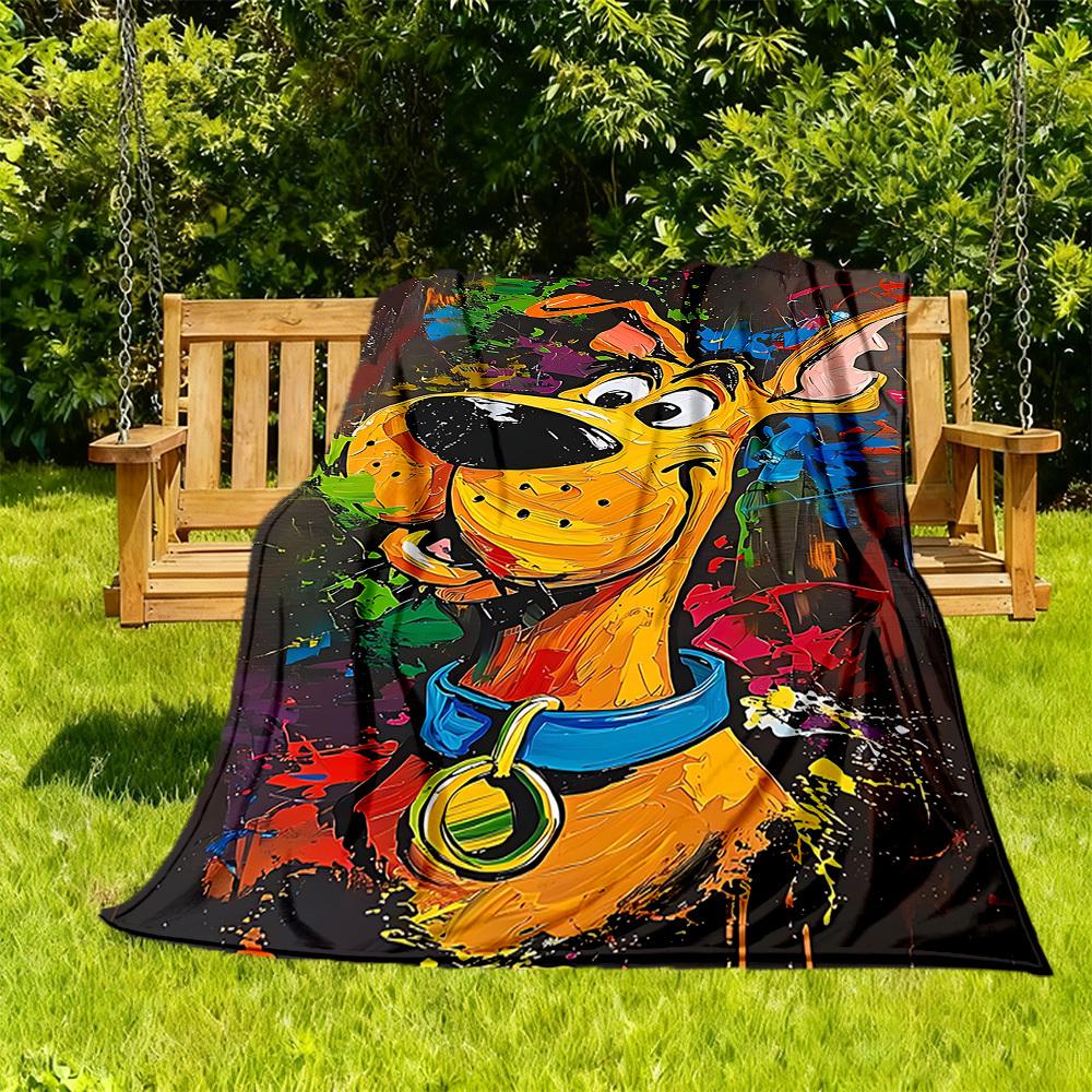 

1PC Scooby Doo Art Outdoor Blanket Lightweight Flannel, Soft & Warm, All-Season Use for Sofa, Outdoor011 130x150cm