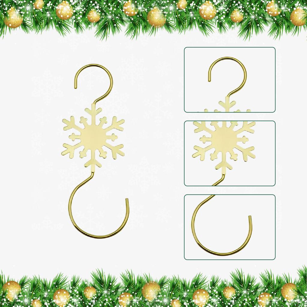 10Pcs Christmas Ornament Hooks Xmas Hooks S Shaped Decorative Decoration Lightweight Tree Hangers for Anniversary Xmas Home