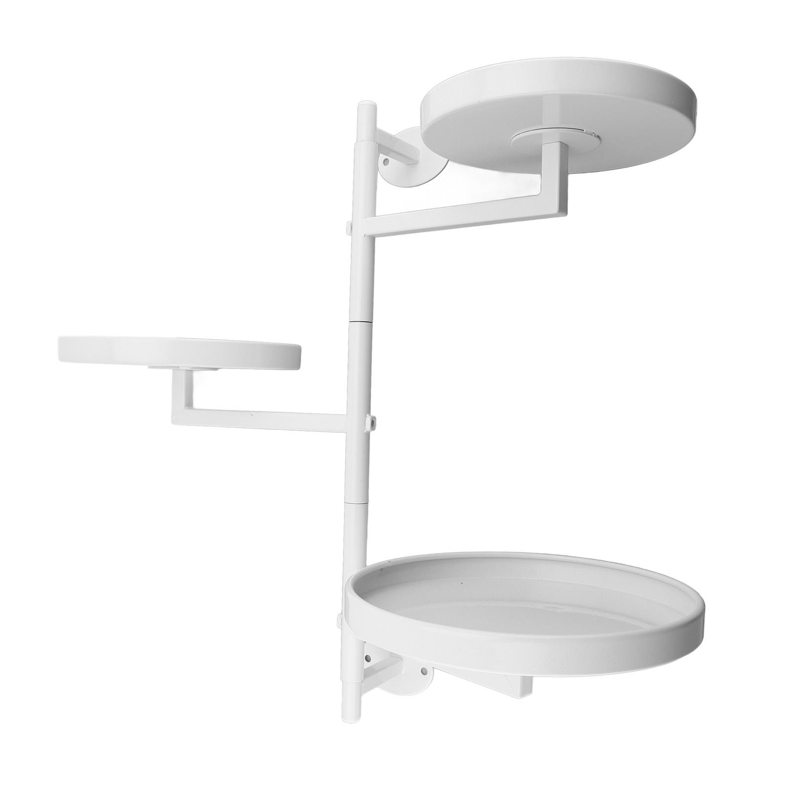 

3 Tier Rotating Plant Stand Metal Multifunctional Wall Mount Plant Shelf Planter Holder for Home Corner Window Sill