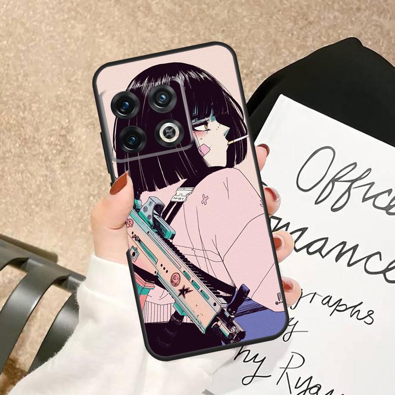 

Чехол в японском стиле с аниме-девушкой для OnePlus 10 Pro 9 Pro 9RT 9R 8T 10T Ace OnePlus Nord CE 2 Lite N10 N20 N300 OnePlus 9R