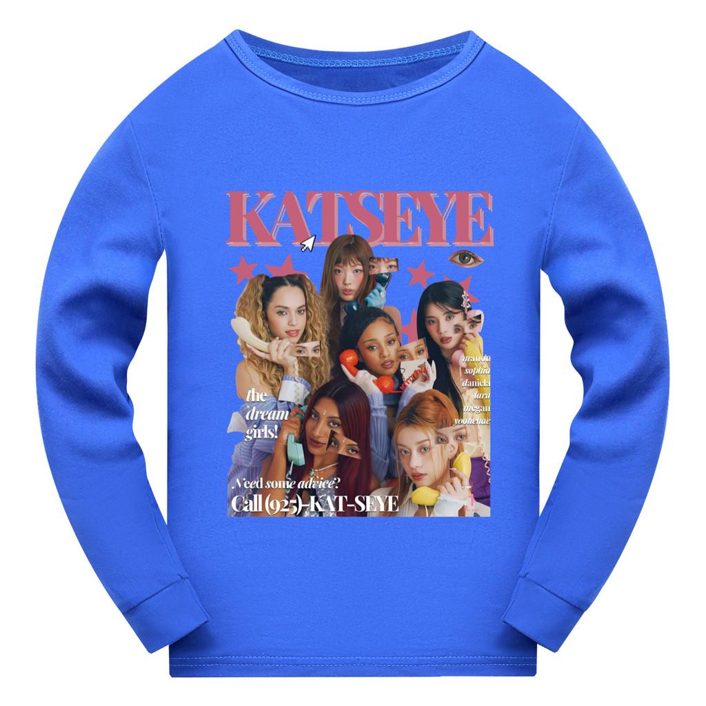 5303 Kids Girls KATSEYE Print Long Sleeves Regular T-Shirt