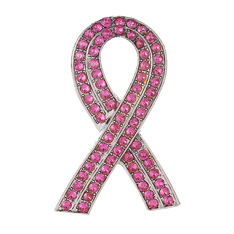 

Три стиля розовое красное фиолетовое сердце лента лацкан брошь эмаль рак груди булавка