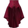 Minifalda Irregular con Volantes y Lazo Pirata Steampunk Para Cosplay y Ropa de Calle