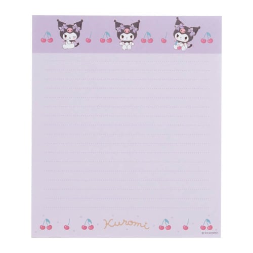 Sanrio Character Shaped Letter Set Kuromi Package: Approx. Width 16 x Depth 0.8 x Height 22cm 493937