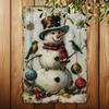 Vintage Snowman Metal Tin Sign 8x12 Inch Wall Art Home Bar Garage Decor