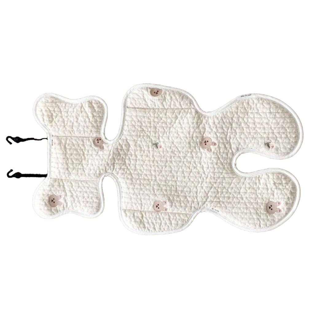Soft Baby Stroller Seat Cushion Breathable Pure Cotton Infant Car Seat Head Neck Body Support Thin