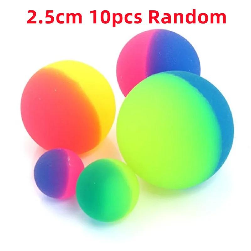

10/4/2Pcs Bicolor Elastic Sphere Plaything Kids Colored Boy Bouncing Sphere Rubber Kids Sport Games Elastic Jumping Ball Birthday Gift