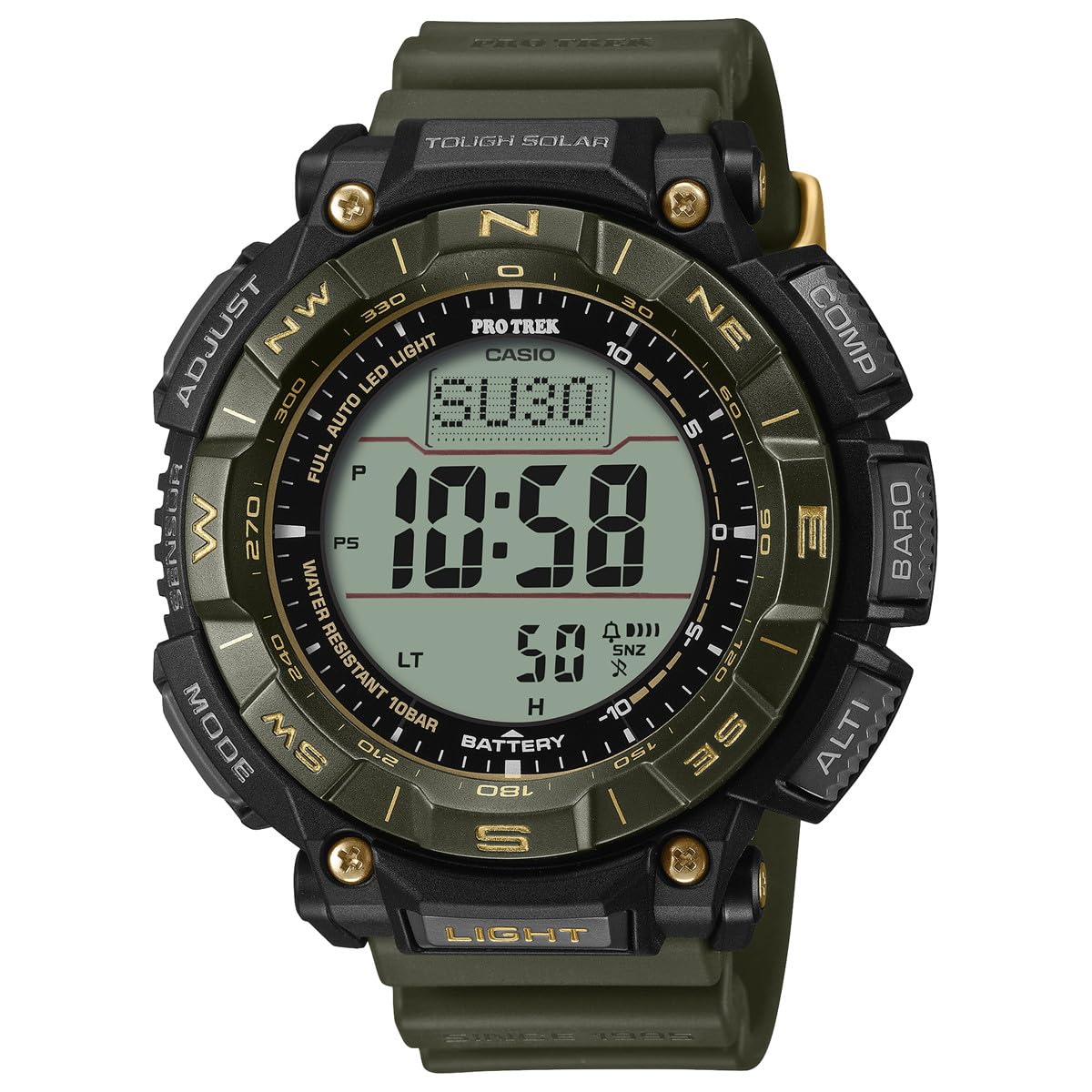 

Часы Casio Pro Trek Модель к 30-летию Tough Solar Зеленый x Золотой PRG-340ANS-3JR Мужские