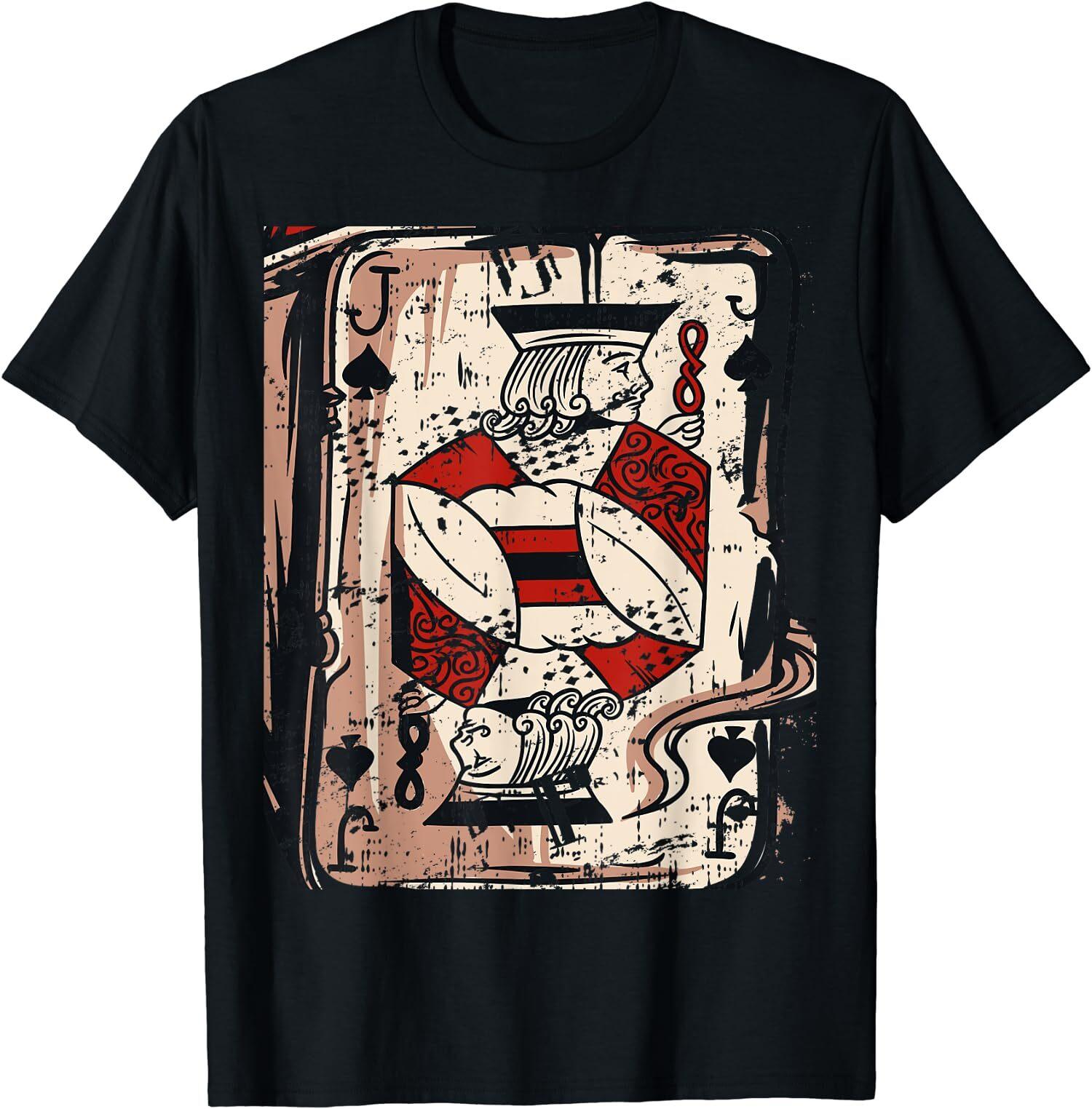 NEW LIMITED Jack Playing Card Cool Costume Halloween Gift T-Shirt M