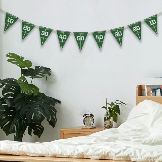 Banner Flag Vibrant Colors Rugby Theme Design Create Atmosphere Easy Hanging Party Decoration Banner