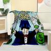 1pc Mr. Monopoly,New York,Money Digital Print Flannel Blanket - Contemporary Style, Suitable for All Seasons, Perfect for Home, Travel, or C