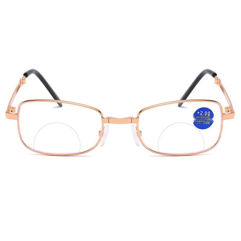 Portable Bifocal Anti-Blue Light Folding Reading Glasses for Men & Women