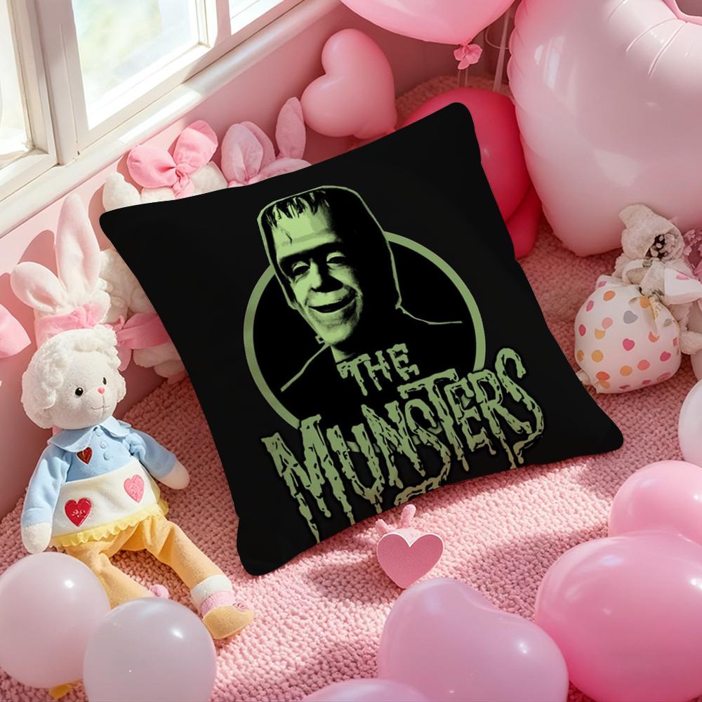 UUniversal MMonsters Horror Pillow Case Soft Plush Fabric DoubleSided Printed Cushion Cover Warm Winter Sofa Pillow Case