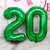 1pcs 32inch Large Dark Green Number Balloons Spring Jungle Safari Birthday Party Foil Balloon 0 1 2 3 4 5 6 7 8 9 globos Balls