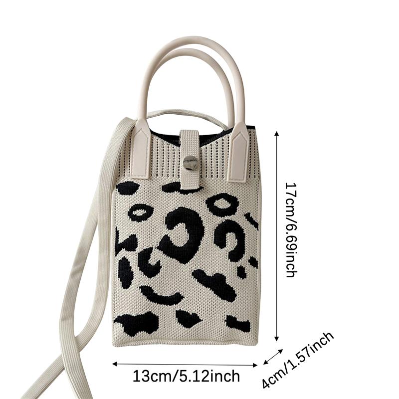 Fashion Vintage Crochet Spot Handbag Summer Knit Square Bag Sling Bag Crossbody Bag Accurate Measurement Clear Scale Easy To Read Fast Delivery