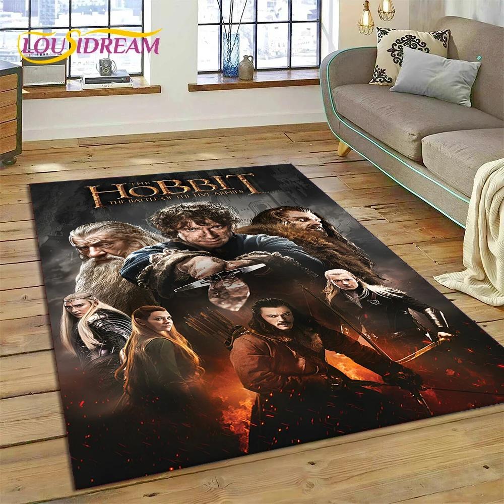 L-Lord of The Rings H-Hobbit Movie Carpet Rug for Bedroom Living Room Home Sofa Decoration,Children Game Large Decor Floor Mat