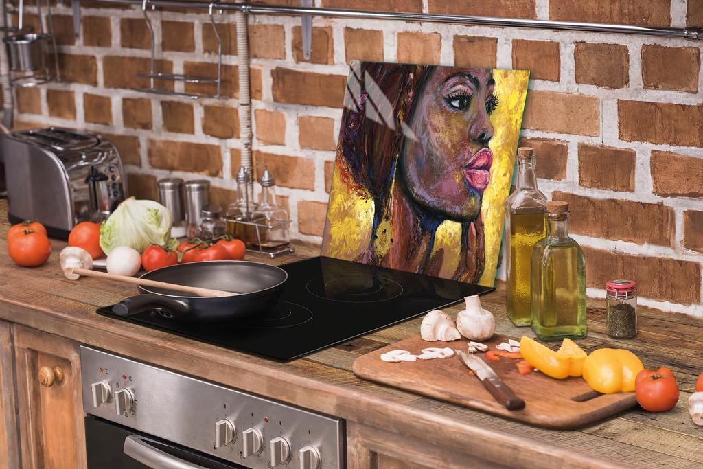 GLAS-SCHNEIDEBRETT 52x40 FRAU