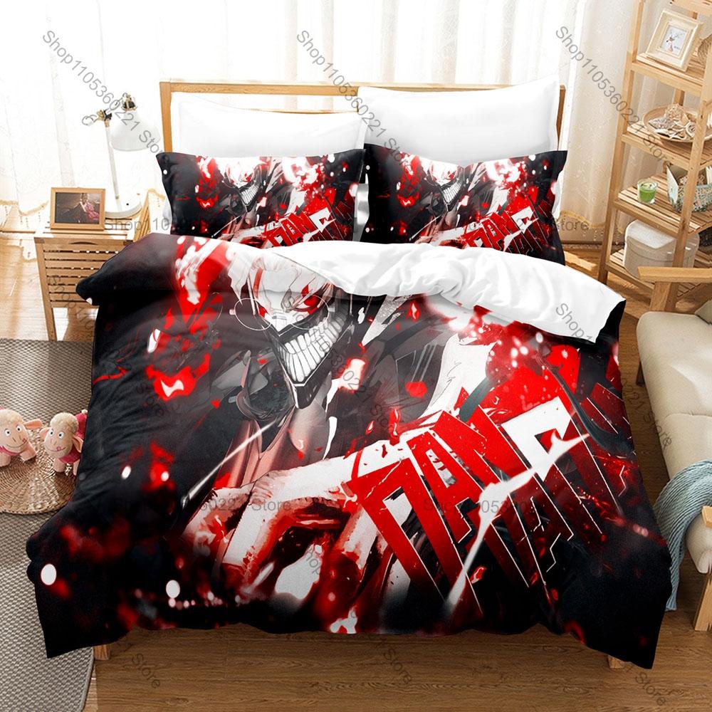 Dandadan Supernatural Bedding Set 3 Pieces Duvet Cover Pillowcase Cartoon Bed Set Gift For Anime Fans