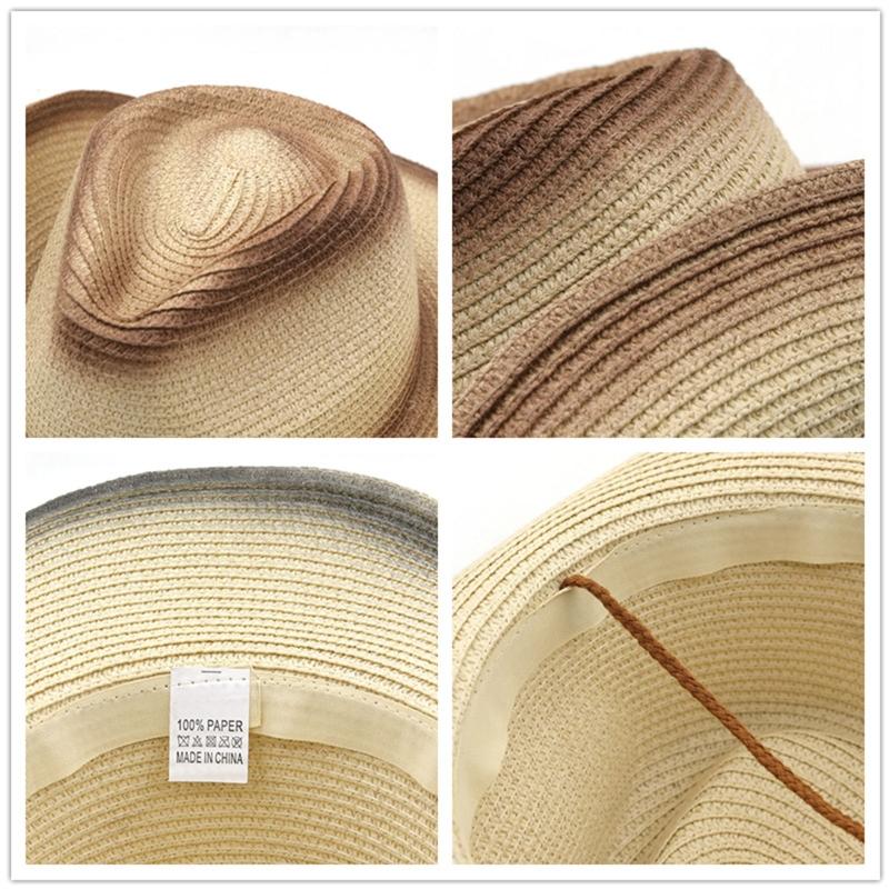 Trendy Unisex Fashion Summer Casual Fashion Beach for Sun Straw Panama Jazz Hat