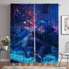 Genshin Curtains Child Room Blackout Curtain for Room 2 Panel Home Interior Curtains Halloween Decoration Shades Partition