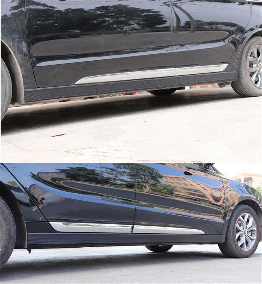 Universal 2M Flexible Rubber Car Side Skirt Anti-Collision Scratch-Resistant