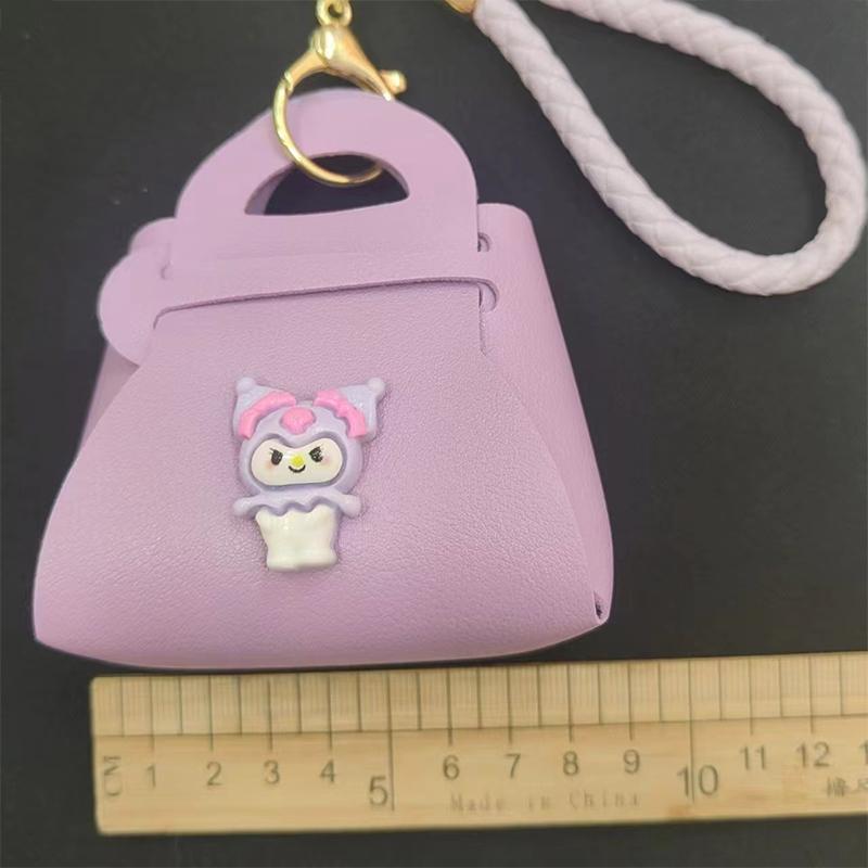 Cute Cartoon Mini Bag Pendant Candy-Colored Small Coin Purse Woven Bracelet Key Bag Creative Pendant Gift Backpack Keychain