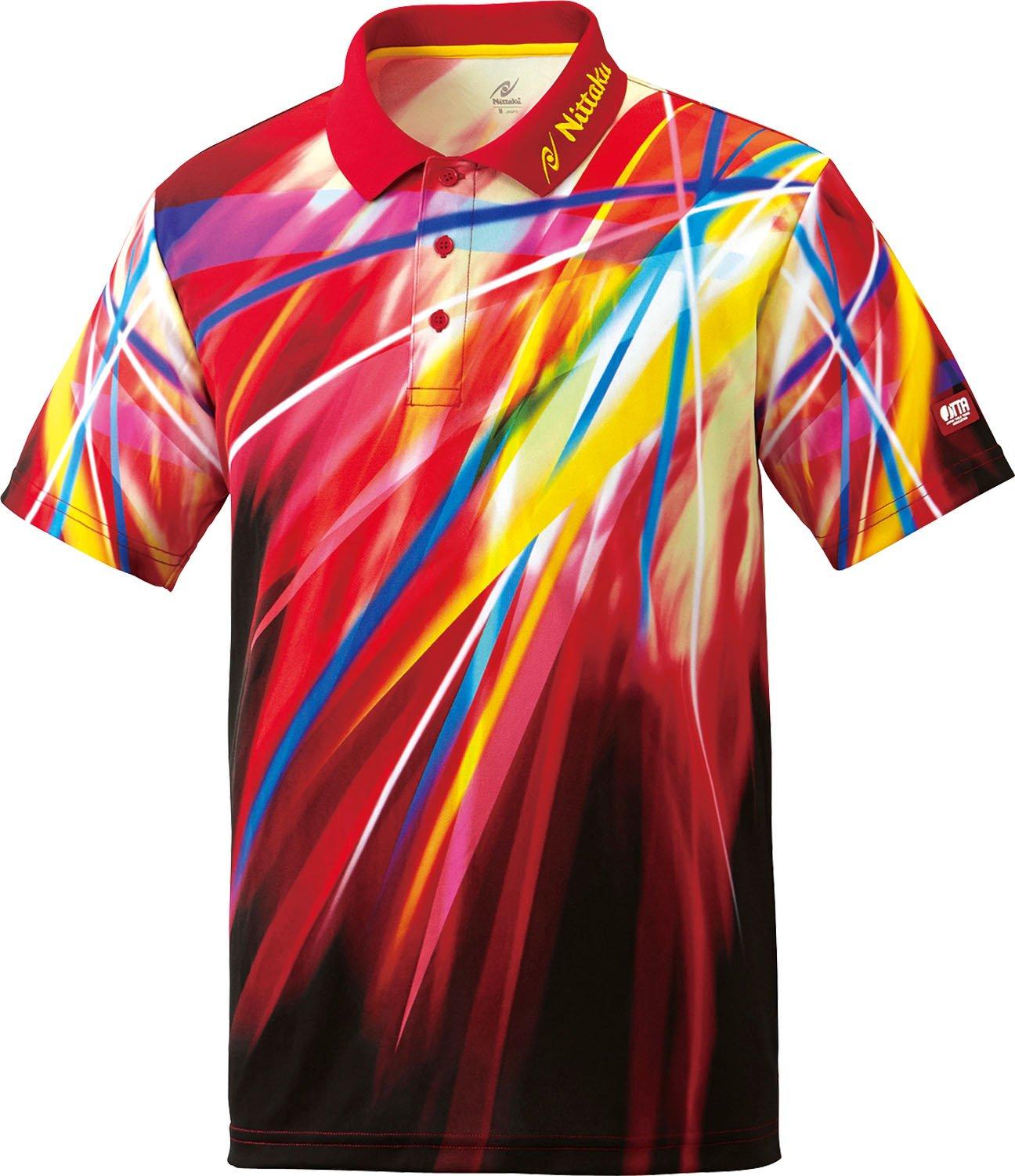 

Nittaku Table Tennis Game Red XO Shirt, Lucian, Unisex, NW2161, (20),