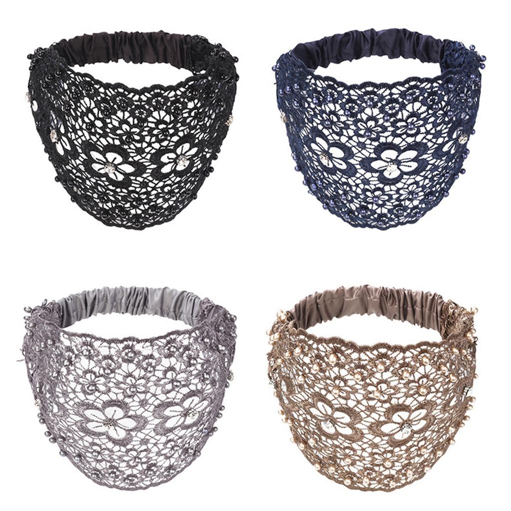 Women's Hair Bands Plum Hollow Wide Edge Anti-Slip Cover White Hair Accessories
