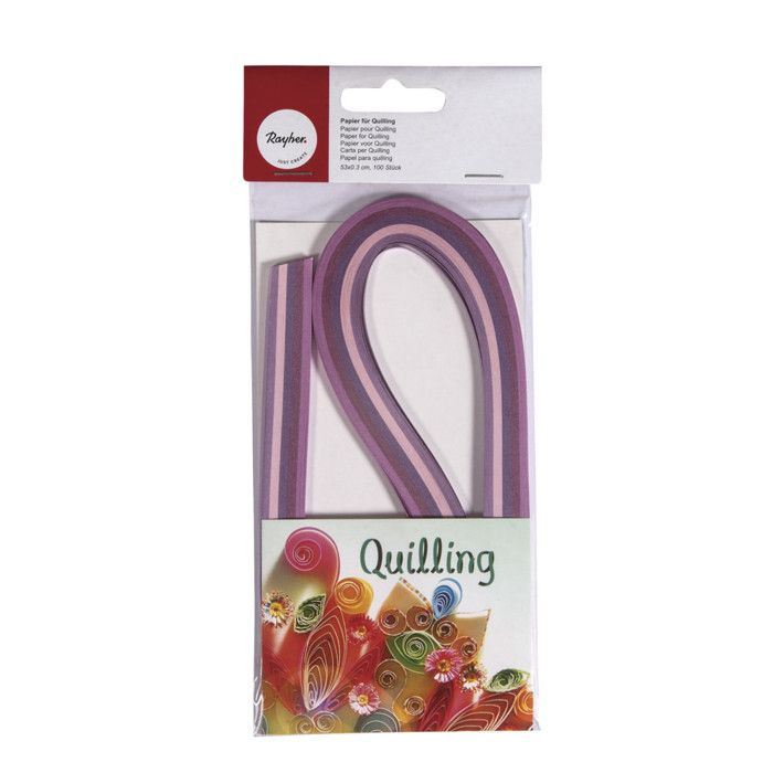 Purple Quilling Paper Strips 0.3x53cm 100p - Purple 0.3 X 53 Cm